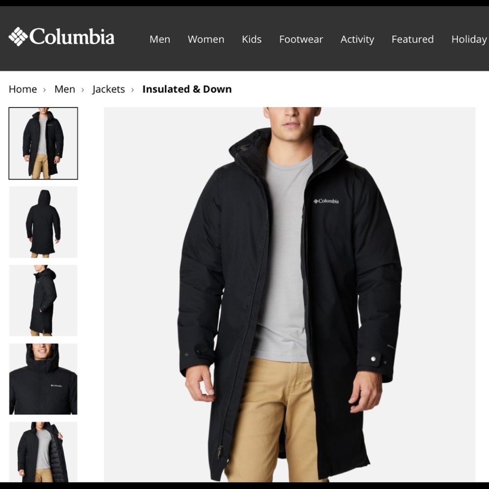 COPY - Men’s Columbia Insulated down today only✌️…